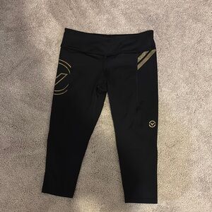 Virus Black and Gold Performance Leggings